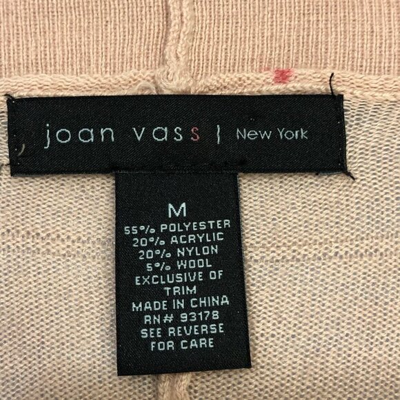 Joan Vass Blush Oversized Open Front Cardigan Shawl - Picture 2 of 4